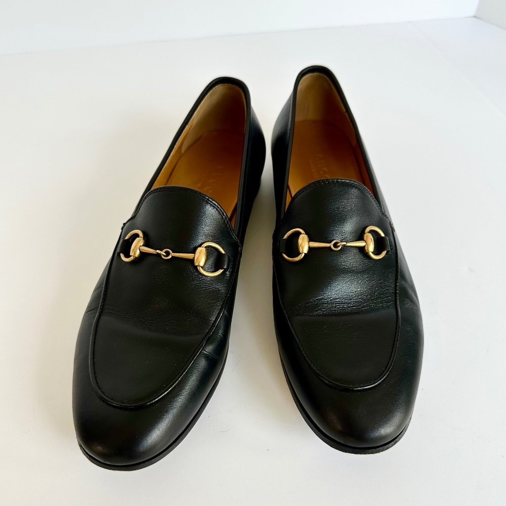 Gucci Brixton Leather Horsebit Loafers